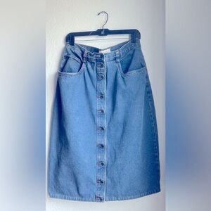 The Avenue Button Down Denim Skirt
